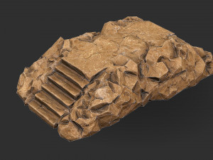Stairs stone staircase 05 3D Model
