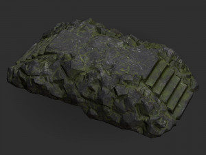 Stairs stone staircase 06 3D Model