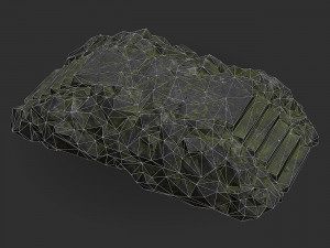 Stairs stone staircase 06 3D Model