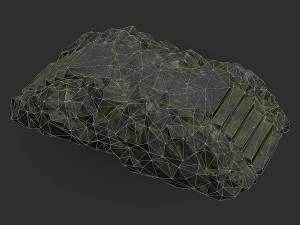 Stairs stone staircase 06 3D Model