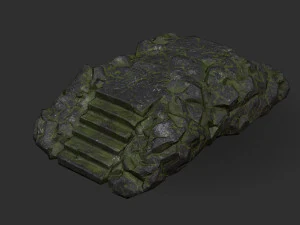 Stairs stone staircase 06 3D Model