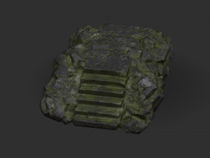 Stairs stone staircase 06 3D Model