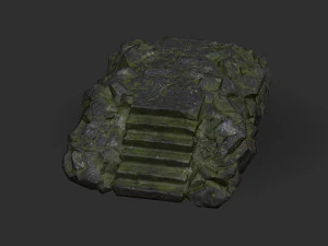 Stairs stone staircase 06 3D Model