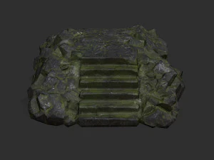 Stairs stone staircase 06 3D Model