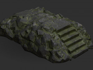 Stairs stone staircase 06 3D Model