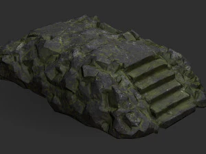 Stairs stone staircase 06 3D Model