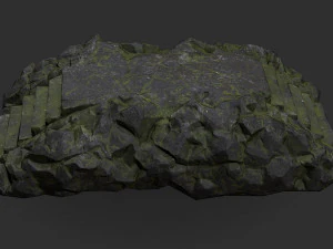 Stairs stone staircase 06 3D Model