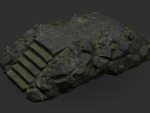 Stairs stone staircase 06 3D Model