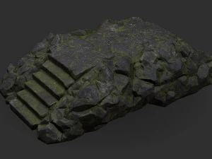 Stairs stone staircase 06 3D Model