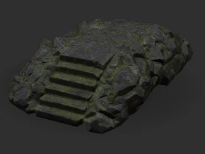 Stairs stone staircase 06 3D Model
