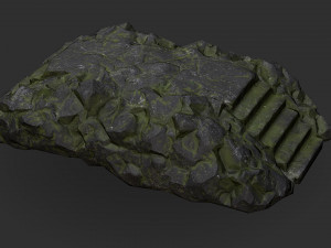Stairs stone staircase 06 3D Model