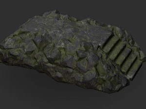 Stairs stone staircase 06 3D Model