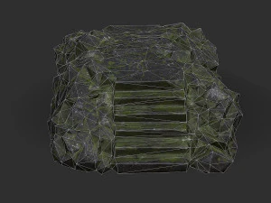 Stairs stone staircase 06 3D Model