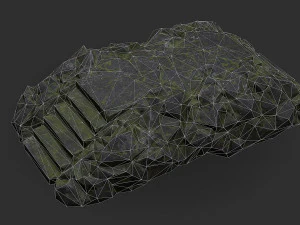 Stairs stone staircase 06 3D Model