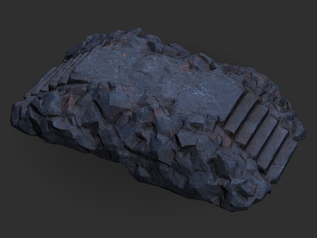 Stairs stone staircase 07 Model 3D .c4d .max .obj .3ds .fbx .stl .blend 