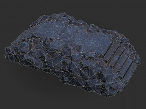 Stairs stone staircase 07 Model 3D