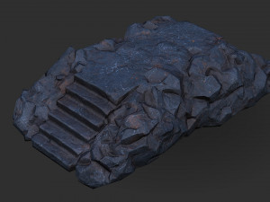 Stairs stone staircase 07 Model 3D