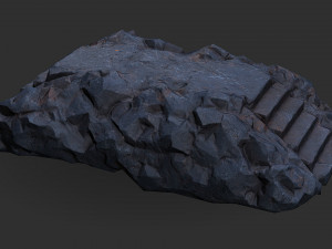 Stairs stone staircase 07 Model 3D