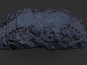 Stairs stone staircase 07 Model 3D