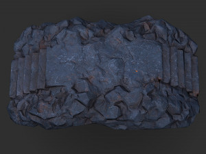 Stairs stone staircase 07 Model 3D