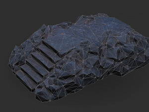 Stairs stone staircase 07 Model 3D