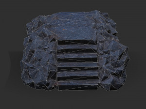 Stairs stone staircase 07 Model 3D
