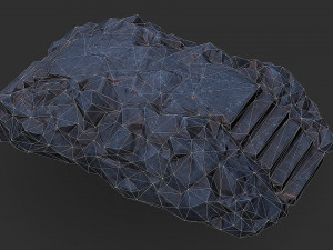 Stairs stone staircase 07 Model 3D