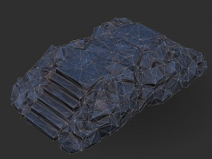 Stairs stone staircase 07 Model 3D