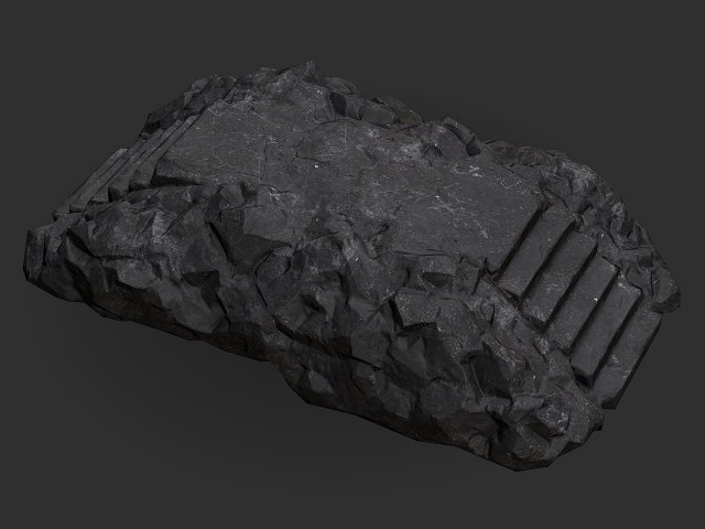 Stairs stone staircase 08 3D Model .c4d .max .obj .3ds .fbx .stl .blend 