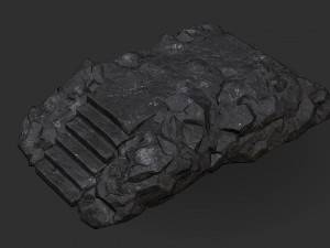 Stairs stone staircase 08 3D Model