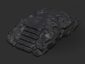 Stairs stone staircase 08 3D Model