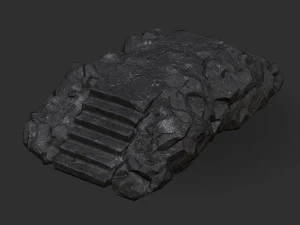 Stairs stone staircase 08 3D Model