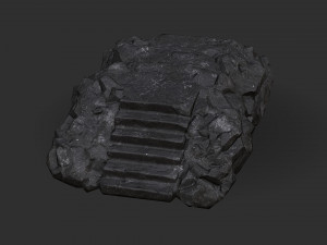 Stairs stone staircase 08 3D Model