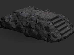 Stairs stone staircase 08 3D Model
