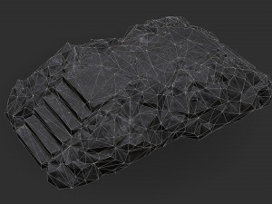 Stairs stone staircase 08 3D Model
