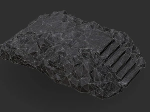 Stairs stone staircase 08 3D Model