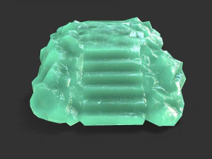 Stairs stone staircase 09 3D Model
