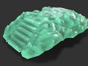 Stairs stone staircase 09 3D Model