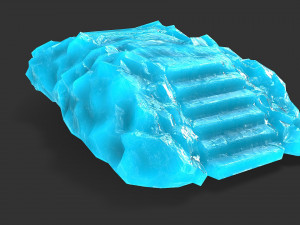 Stairs stone staircase 10 Model 3D