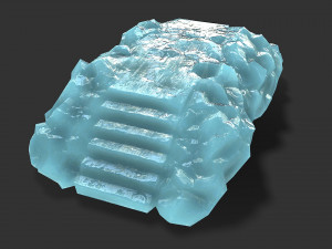 Stairs stone staircase 11 Model 3D
