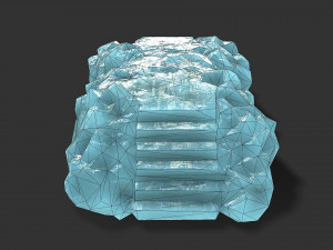 Stairs stone staircase 11 Model 3D