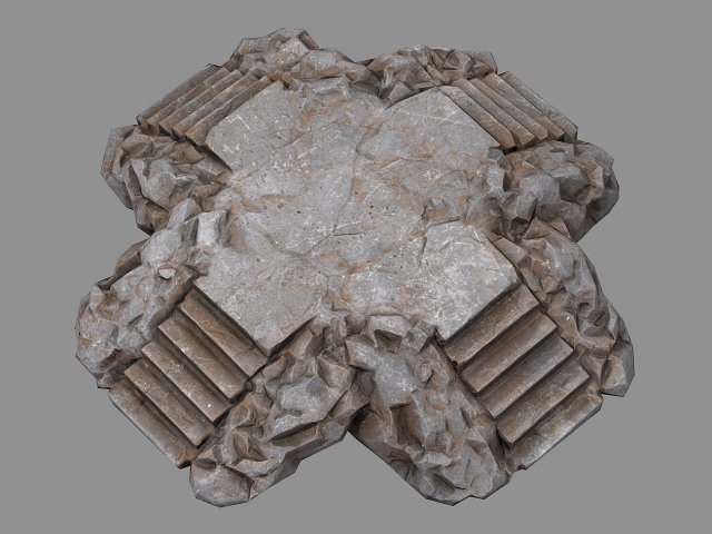 Staris Rock 02 3D Model .c4d .max .obj .3ds .fbx .stl .blend 