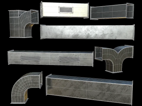 Ventilation Modular PBR 01 3D Model