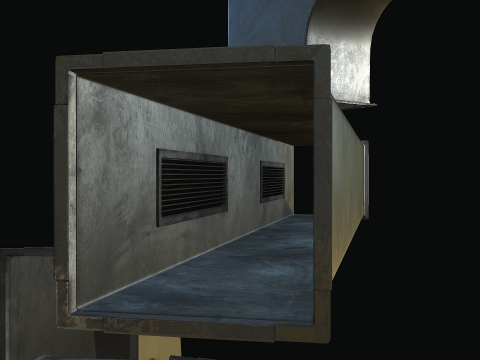 Ventilation Modular PBR 01 3D Model