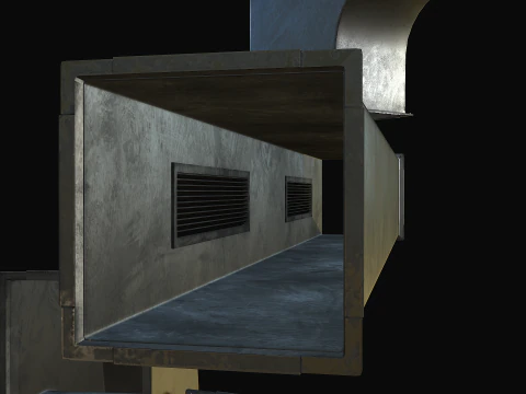 Ventilation Modular PBR 01 3D Model
