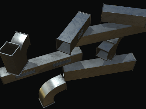 Ventilation Modular PBR 01 3D Model