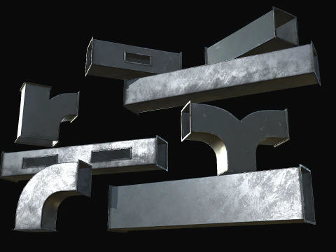 Ventilation Modular PBR 01 3D Model