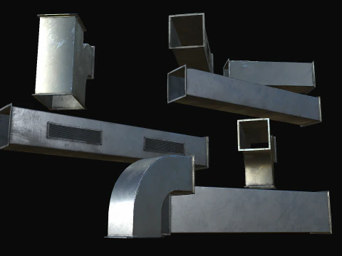 Ventilation Modular PBR 01 3D Model