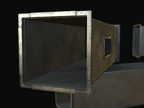 Ventilation Modular PBR 01 3D Model