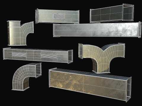Ventilation Modular PBR 01 3D Model